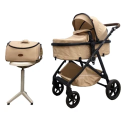Детская коляска Kidilo K08-azr914, бежевая