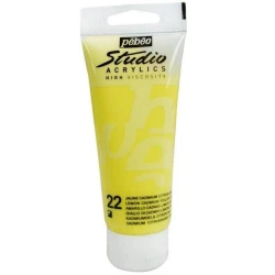 Акриловая краска Pebeo Studio Acrylics Lemon Cadmium Yellow Hue, кадмий лимонный, 100 мл