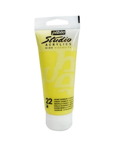 Akril boya Pebeo Studio Acrylics Lemon Cadmium Yellow Hue, limon rəngində kadmium, 100 ml