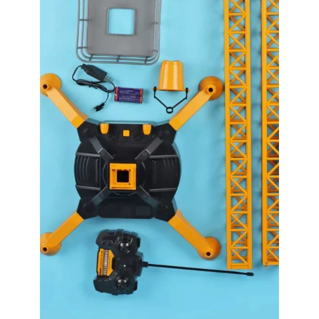 Радиоуправляемый кран 132, пластик, желтый, от 3 лет Радиоуправляемый кран 132, пластик, желтый, от 3 лет