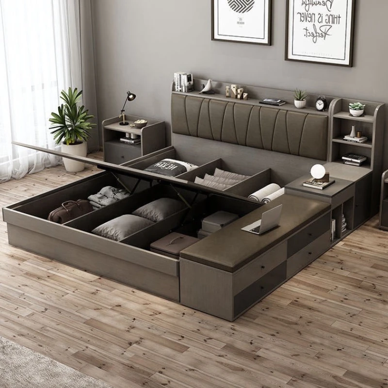 Двуспальная кровать Art_ikili_yataq 98, ламинат, сиреневая, 120x180х200 см Двуспальная кровать Art_ikili_yataq 98, ламинат, сиреневая, 120x180х200 см