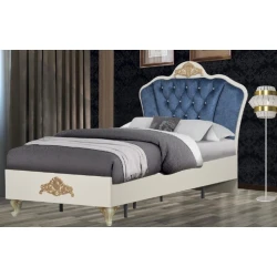 Односпальная кровать Oskar, ламинат, кремовый цвет, 110x114x200 см