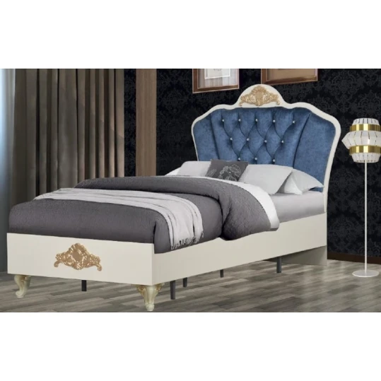 Односпальная кровать Oskar, ламинат, кремовый цвет, 110x114x200 см Односпальная кровать Oskar, ламинат, кремовый цвет, 110x114x200 см