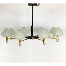 Asma çılçıraq LED 8695-8, 8 lampalı, qara/qızılı, 64W, 3000K - LED 8695-8