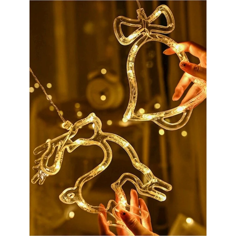 Yeni il üçün işıq diodlu hörüklər, qızılı