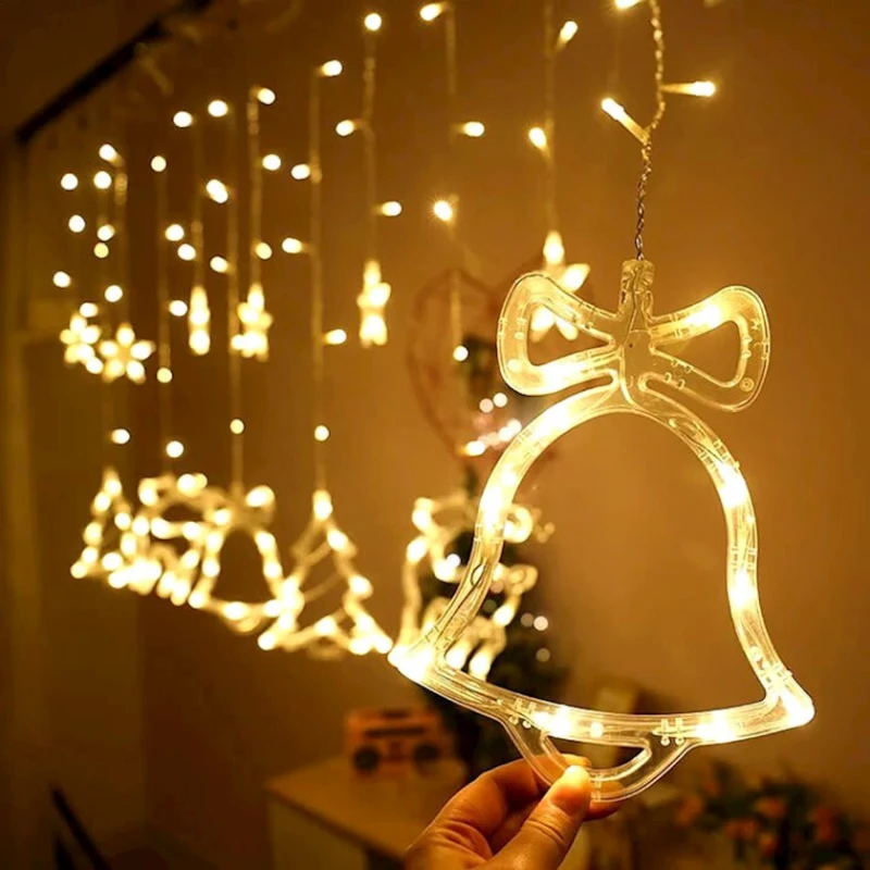 Yeni il üçün işıq diodlu hörüklər, qızılı