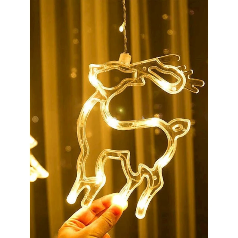 Yeni il üçün işıq diodlu hörüklər, qızılı