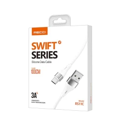 Кабель USB Type-C Recci RS11C, 1 м, белый