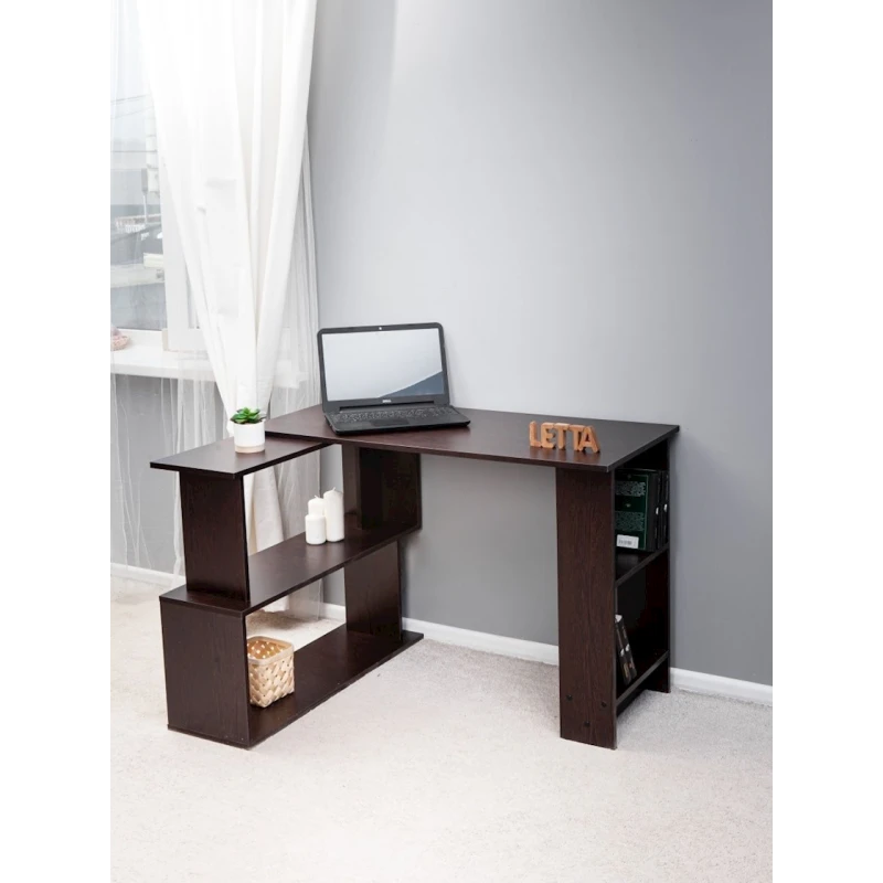 Компьютерный стол Letta ЛДСП, коричневый, 62х40х110 см