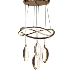 Люстра подвесная ZGH_00725, нержавеющий алюминий, золотистая, 35х55 см Люстра подвесная ZGH_00725, нержавеющий алюминий, золотистая, 35х55 см