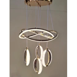 Люстра подвесная ZGH_00725, нержавеющий алюминий, золотистая, 35х55 см Люстра подвесная ZGH_00725, нержавеющий алюминий, золотистая, 35х55 см