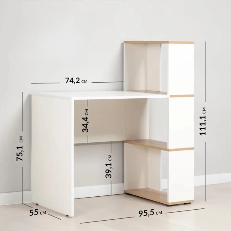 Письменный стол Letta 3563_Letta25IceMix, 95.5х55х111 см