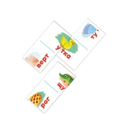 Домино Геодом Читаем по слогам, двухсторонние, 36 фишек, 2-4 игрока, 3+ лет