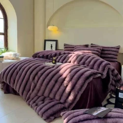 Комплект постельного белья Arya SHA-00006011, пододеяльник 200х230 см, простыня 230х250 см, наволочка 50x70 см (2 шт), двуспальный, велюр, разноцветный