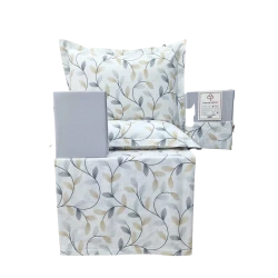 Комплект постельного белья Trend Cotton TK-TC-008, односпальный, хлопок, голубой/белый