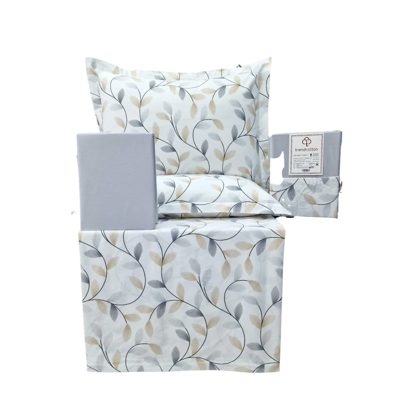 Комплект постельного белья Trend Cotton TK-TC-008, односпальный, хлопок, голубой/белый Комплект постельного белья Trend Cotton TK-TC-008, односпальный, хлопок, голубой/белый