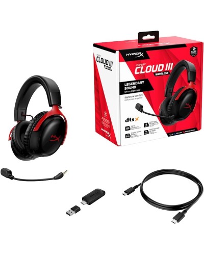Qulaqlıq-qarnitur HyperX Cloud III Wireless Black/Red