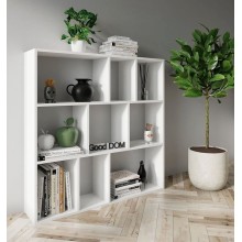 Stellaj 3563_StellajBooKubWhite, 110x110x24 sm, LDSP, ağ