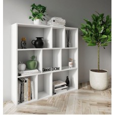 Stellaj 3563_StellajBooKubWhite, 110x110x24 sm, LDSP, ağ