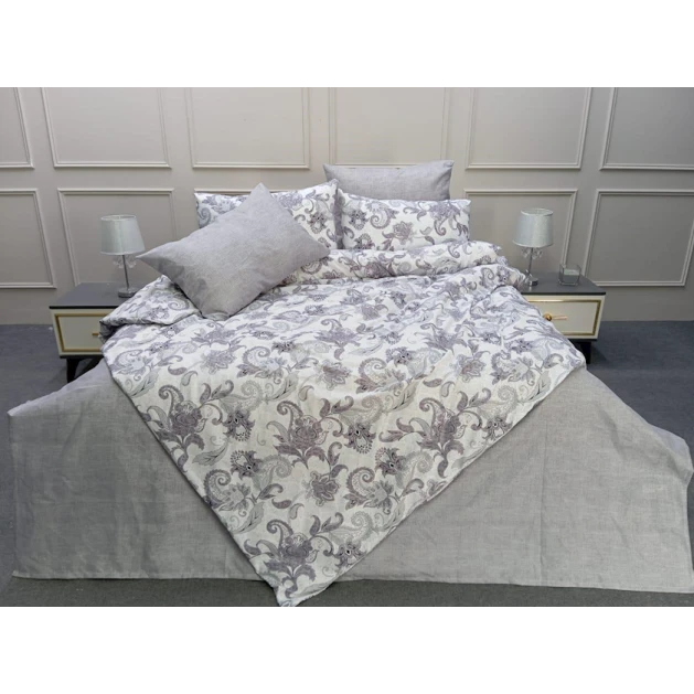 Комплект постельного белья Moon Star ET-1459, пододеяльник 160x220 см, простыня 160x240 см, наволочка 50х70 см, односпальный, серый