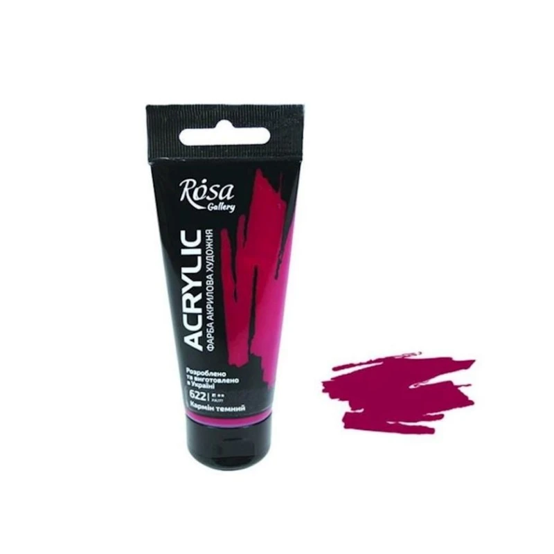 Rəssamlıq akril boya Rosa Gallery 622, karmin tünd rəngli, 60 ml