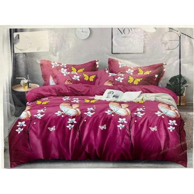 Комплект постельного белья Sahara SHA-0000152, пододеяльник 160x240 см, простыня 160x220, наволочка 50х70 см, односпальный, сатин, разноцветный