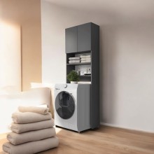 Stellaj 12115641, LDSP, tünd boz, 190x65x27 sm