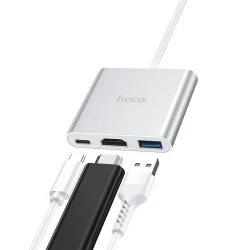 USB хаб Hoco HB14 Easy Use Type-C USB 3.0 HDTVPD