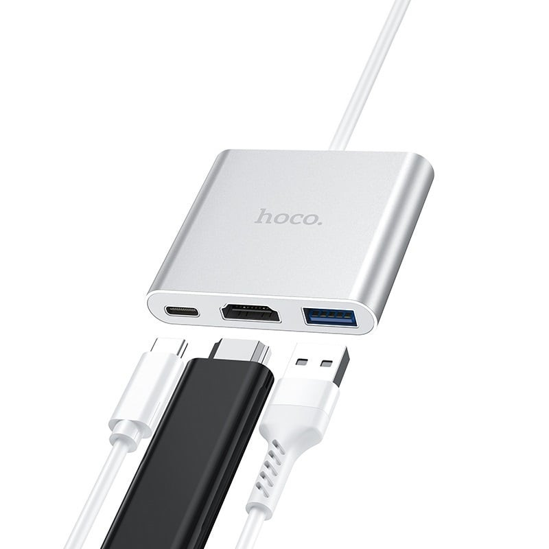 USB хаб Hoco HB14 Easy Use Type-C USB 3.0 HDTVPD USB хаб Hoco HB14 Easy Use Type-C USB 3.0 HDTVPD