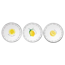 Kasalar dəsti Easy Life Amalfi, farfor,3 əd, ağ/qara