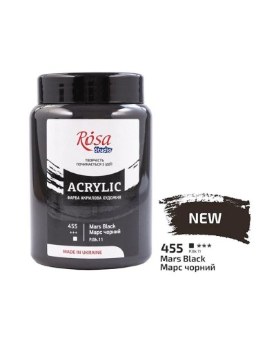Akril boya Rosa Studio 455 Mars Black, 400 ml