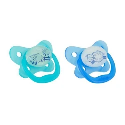 Набор пустышек Dr.Brown's PreVent Butterfly Shield, 0-6 месяцев, силикон, 2 шт, с подсветкой, голубой