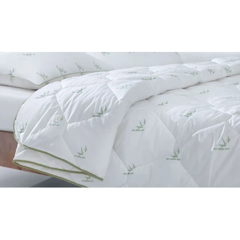 Yorğan Yataş Bambu 195x215 sm, ikinəfərlik, bambuk/silikonlaşdırılmış lif, ağ