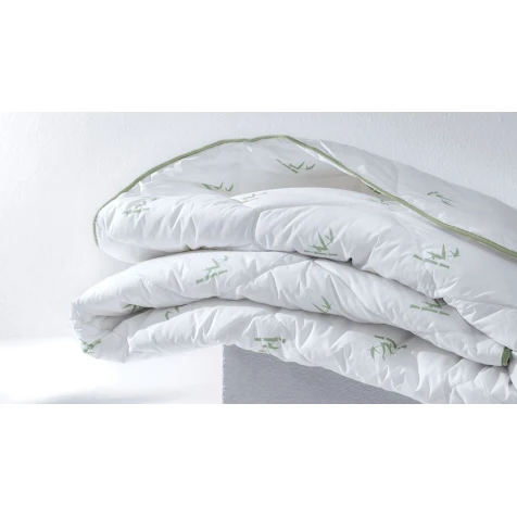 Yorğan Yataş Bambu 195x215 sm, ikinəfərlik, bambuk/silikonlaşdırılmış lif, ağ