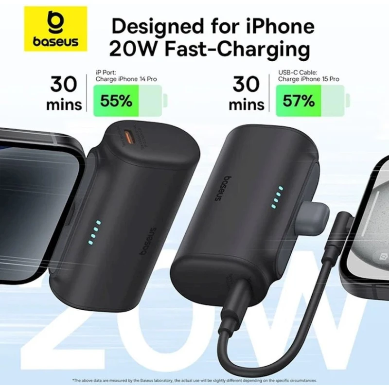 Внешний аккумулятор Baseus Compact Series 5000 mAh Lightning 20W Black