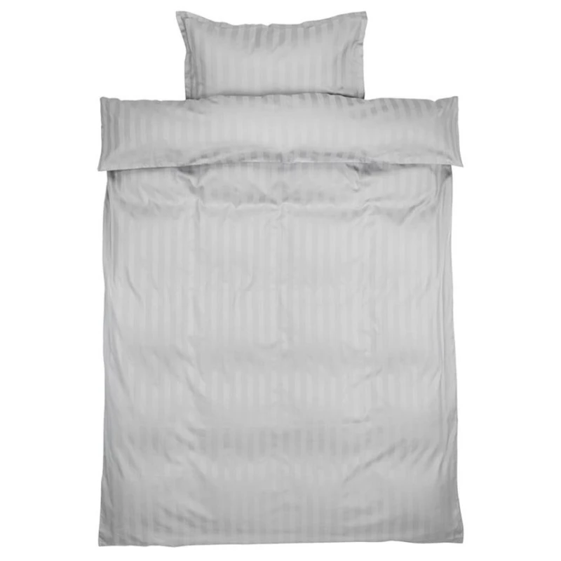Комплект постельного белья JYSK Nell, пододеяльник 140x200, наволочка 50x70, односпальный, сатин, Серый