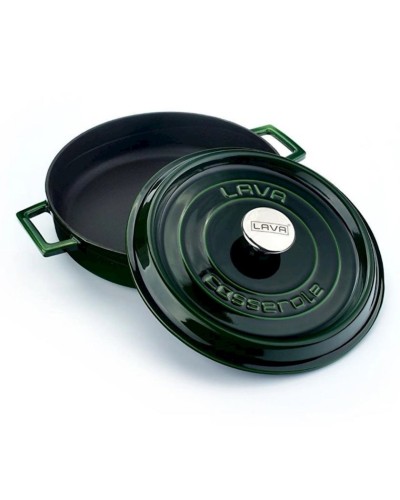 Qısa qazan Lava Metal Premium, 28 sm, çuqun, yaşıl