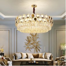 Asma çılçıraq 9568-800, qızılı, dairəvi, kristallı - 9568-800 GOLD
