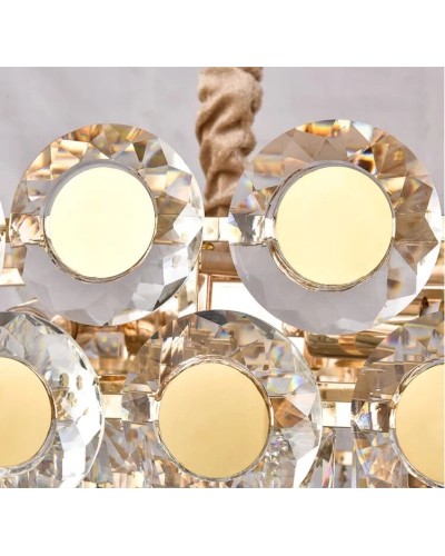 Asma çılçıraq 9568-800, qızılı, dairəvi, kristallı - 9568-800 GOLD