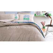 Yataq dəsti Yataş CoverMe Perfect, yataq örtüyü 160x220 sm, mələfə 100х200 sm, yastıq üzü 50x70 sm, birnəfərlik, pambıq/poliester, bej