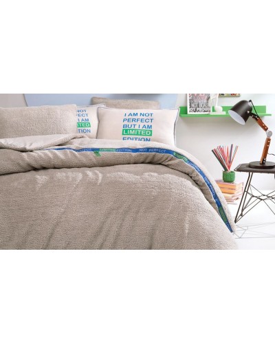 Yataq dəsti Yataş CoverMe Perfect, yataq örtüyü 160x220 sm, mələfə 100х200 sm, yastıq üzü 50x70 sm, birnəfərlik, pambıq/poliester, bej