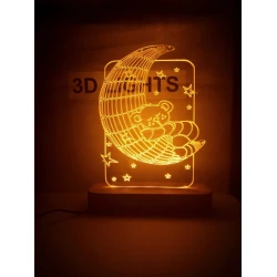 3D-ночник tan01, 20x14 см, оранжевый 3D-ночник tan01, 20x14 см, оранжевый