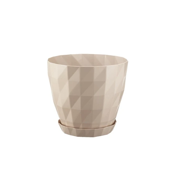 Горшок Serinova Kristal, 1.85 л, пластик, бежевый Горшок Serinova Kristal, 1.85 л, пластик, бежевый