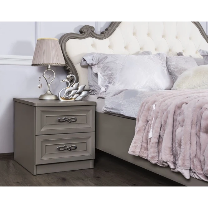 Набор мебели для спальни Era Mebel Mişel, серый (шкаф 227.5x59x224.5 см, кровать 209x210x154 см, прикроватная тумба 47x50x49.5 см, комод 122x50x89 см, зеркало 70x100 см) Набор мебели для спальни Era Mebel Mişel, серый (шкаф 227.5x59x224.5 см, кровать 209x210x154 см, прикроватная тумба 47x50x49.5 см, комод 122x50x89 см, зеркало 70x100 см)