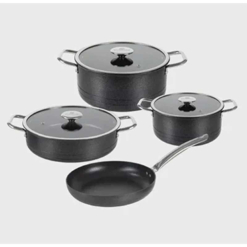 Набор посуды Burner Black Quantanium, алюминий, черный, 7 предметов Набор посуды Burner Black Quantanium, алюминий, черный, 7 предметов