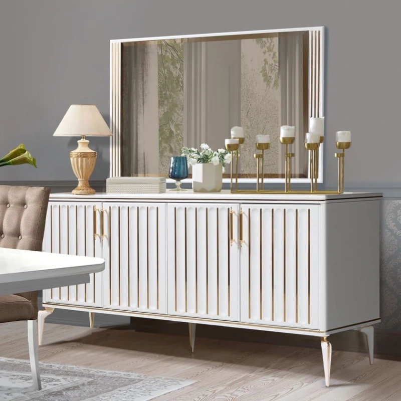 Комод İstanbul, производство Беларусь, 1850x460x810 мм, зеркало 1350x22 мм, белый Комод İstanbul, производство Беларусь, 1850x460x810 мм, зеркало 1350x22 мм, белый