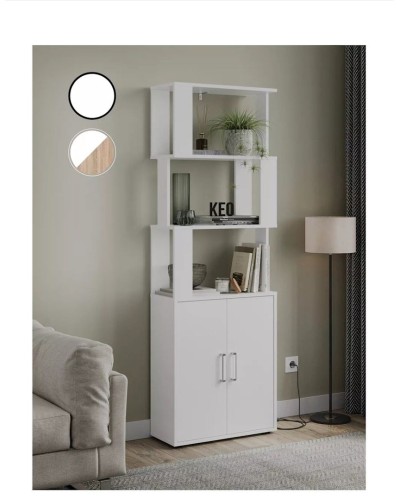 Stellaj 3563_L-M 2StellajKEOHIGHWh, 60x25,3x176,1 sm, LDSP, ağ