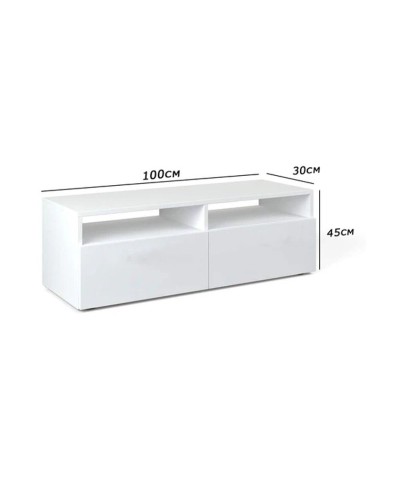 TV üçün tumba Ev Plus Diego, LDSP, ağ, 100x35x45 sm