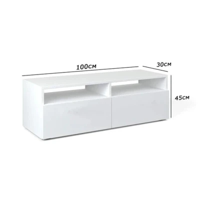 Тумба под ТВ Ev Plus Diego, ЛДСП, белая, 100х35х45 см Тумба под ТВ Ev Plus Diego, ЛДСП, белая, 100х35х45 см