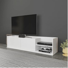 TV üçün tumba Ev Plus, LDSP, ağ, 160x36x35 sm